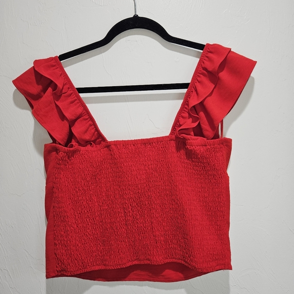 Lola Grace Dry Goods Top Blouse Red Womens Large Festival Party Going Out Shirt - Picture 6 of 10